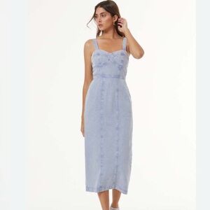 Denim dress with adjustable straps